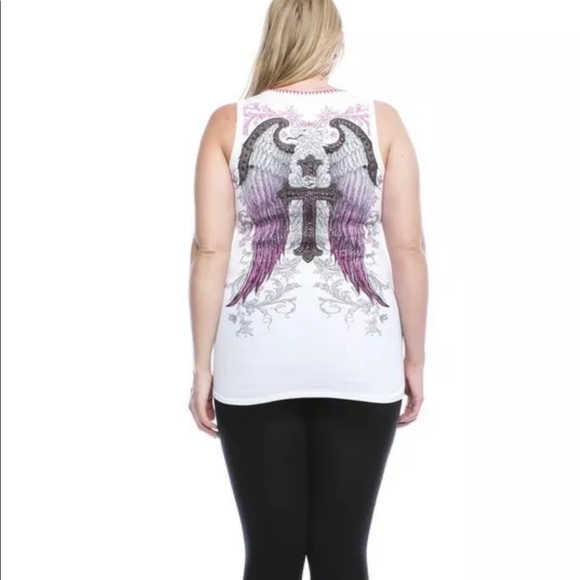Vocal Ribbed Thermal Embellished Graphic Tank Top - Picture 9 of 9